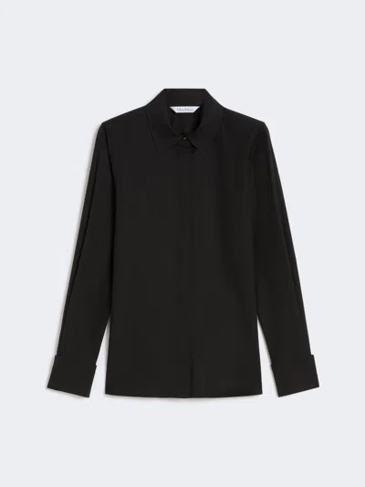 Max Mara Cotton Logo Shirt In Black