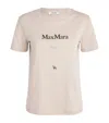 Max Mara Cotton Logo T-shirt In Beige