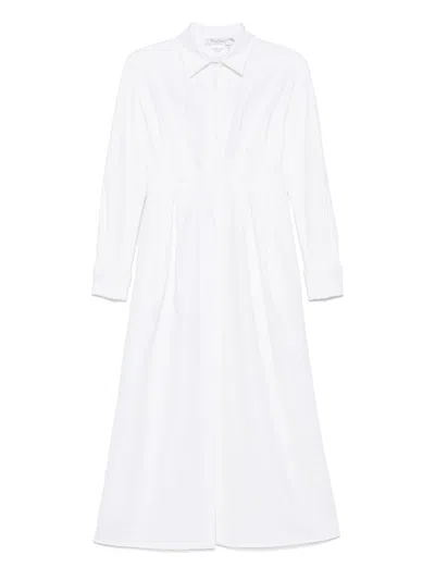Max Mara Cotton Long Shirt Dress In White
