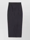Max Mara Cotton Long Skirt Back Pockets In Blue