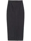Max Mara Dark Blue Cotton Skirt In Blue
