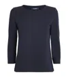 Max Mara Cotton Long-sleeve T-shirt In Blue