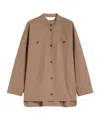 Max Mara Cotton Mandarin-neck Shirt In Brown