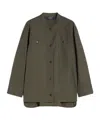 Max Mara Cotton Mandarin-neck Shirt In Green