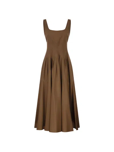 Max Mara Cotton Midi Dress In Black