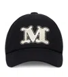 Max Mara Cotton Monogram Cap In Blue