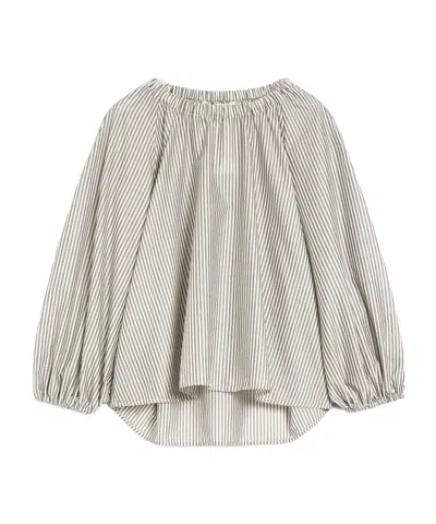 Max Mara Cotton Muslin Shirt In White