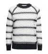 Max Mara Falena Cotton Knit Crewneck Sweater In Multi
