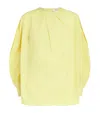 Max Mara Cotton Oversized Blouse In Yellow