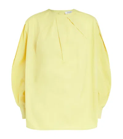 Max Mara Cotton Oversized Blouse In Lime