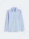 Max Mara Cotton Oxford Shirt In Blue