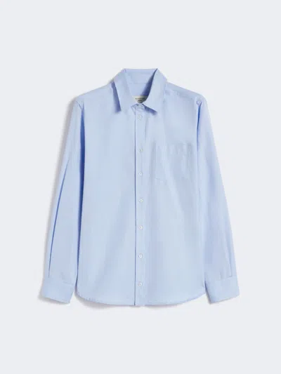 Max Mara Cotton Oxford Shirt In Blue