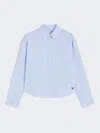 Max Mara Cotton Oxford Shirt In Blue