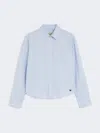 Max Mara Cotton Oxford Shirt In Blue