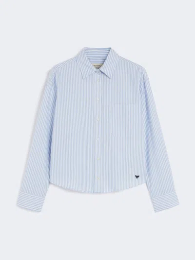 Max Mara Cotton Oxford Shirt In Blue