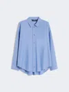 Max Mara Adele Cotton Button-up Shirt In Blue