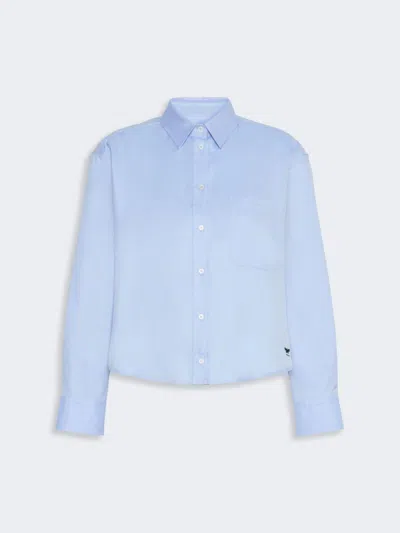Max Mara Cotton Oxford Shirt In Blue