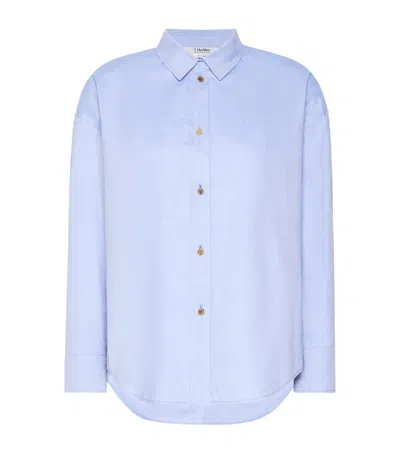 Max Mara Chemise En Coton Oxford In Blue