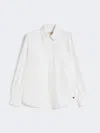 Max Mara Cotton Oxford Shirt In White