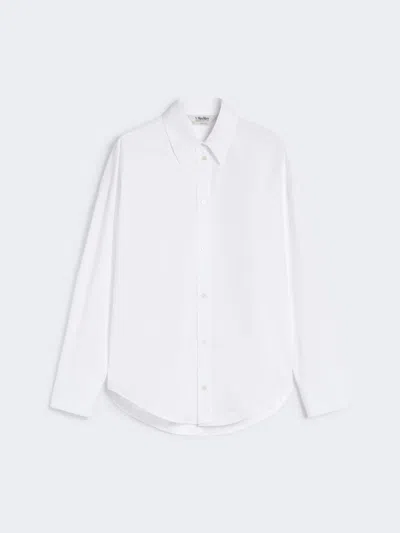 Max Mara Cotton Oxford Shirt In White