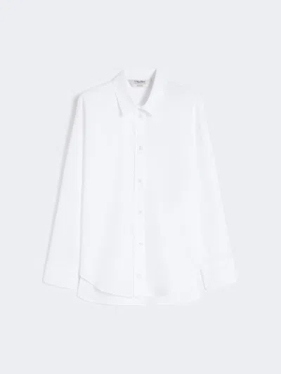 Max Mara Cotton Oxford Shirt In White