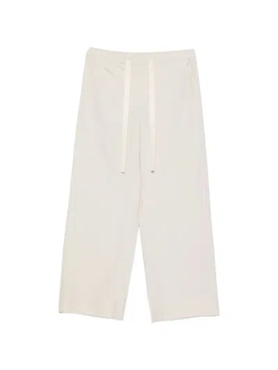 Max Mara Cotton Pants In Neutral