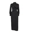 Max Mara Etere Cut Out Popeline Dress In Black