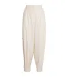 Max Mara Cotton Pleated Balloon-leg Trousers In White