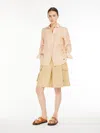 Max Mara Cotton Poplin Bermuda Shorts In Colonial
