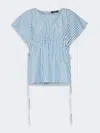 Max Mara Cotton Poplin Blouse In Blue