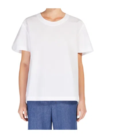 Max Mara Cotton Poplin Blouse In White