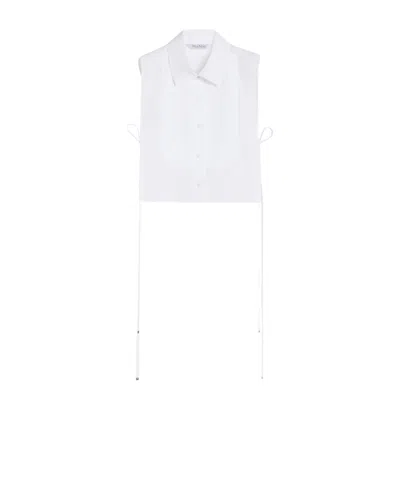 Max Mara Cotton Poplin Front In Gold