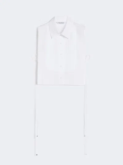 Max Mara Cotton Poplin Front In White