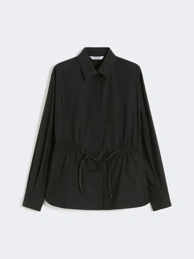 Max Mara Cotton Poplin Shirt In Black