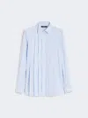 Max Mara Cotton Poplin Shirt In Blue