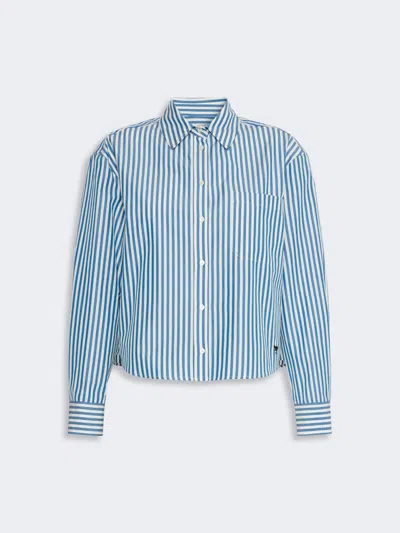 Max Mara Cotton Poplin Shirt In Blue