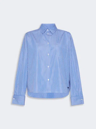 Max Mara Cotton Poplin Shirt In Cornflower Blue