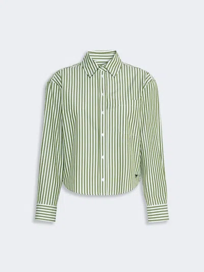 Max Mara Cotton Poplin Shirt In Green