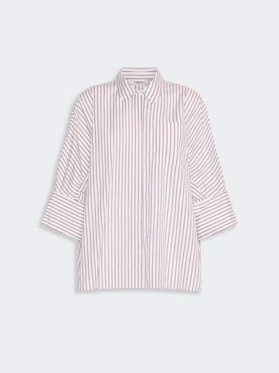 Max Mara Cotton Poplin Shirt In Neutral