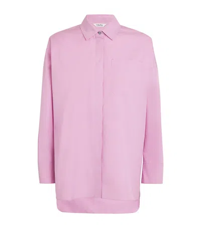 Max Mara Cotton Poplin Shirt In Pink