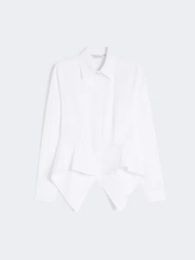 Max Mara Cotton Poplin Shirt In White