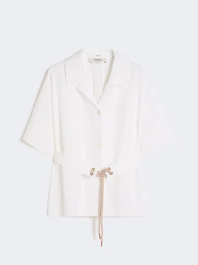 Max Mara Cotton Poplin Shirt In White