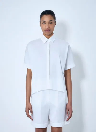 Max Mara Cotton Poplin Shirt In White