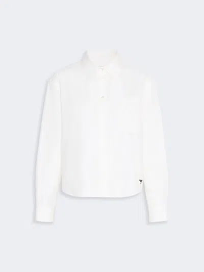 Max Mara Cotton Poplin Shirt In Neutral