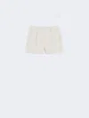Max Mara Cotton Poplin Shorts In Sand