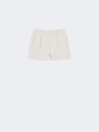 Max Mara Cotton Poplin Shorts In Neutral
