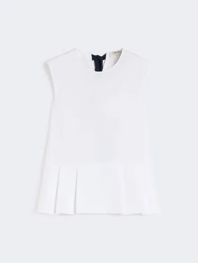 Max Mara Cotton Brava Blouse In White