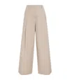 Max Mara Cotton Poplin Wide-leg Nora Trousers In Neutral