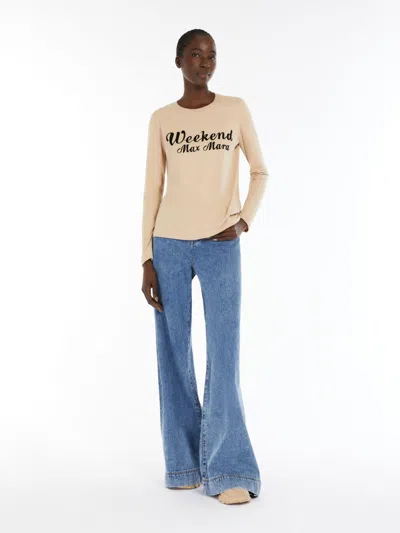 Max Mara Cotton Print T-shirt In Neutral