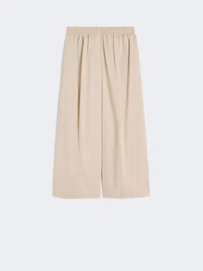 Max Mara Cotton Rasetto Trousers In Neutral